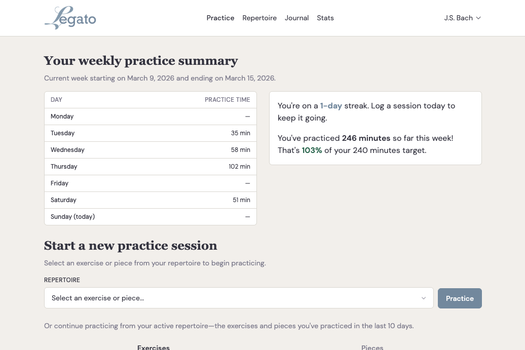 Start your sessions with one tap