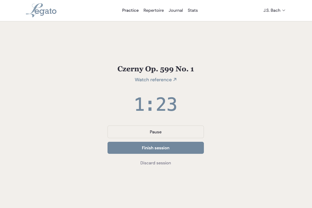 Start your sessions with one tap