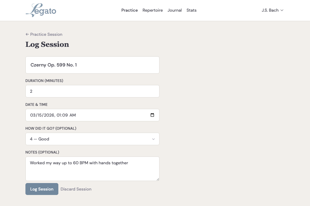 Log your progress instantly