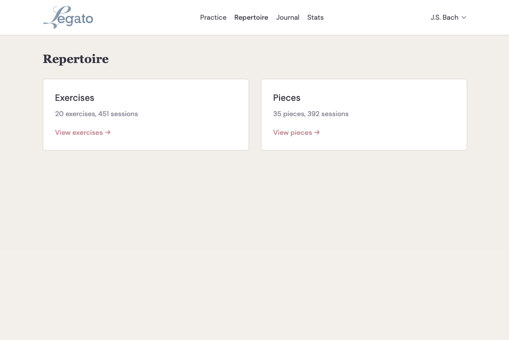 Organize your repertoire